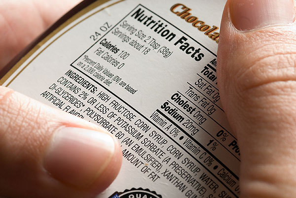 ingredients label