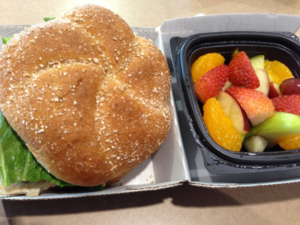Chic-Fila Chargrilled Chicken Sandwich And Fruit