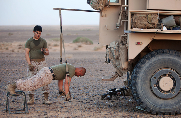 Marines with TRX