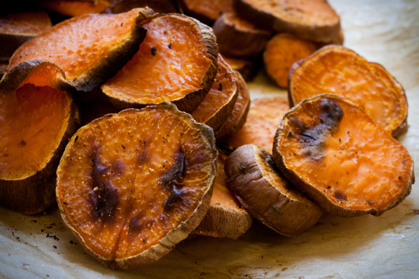 Sweet Potato Fries and chicken