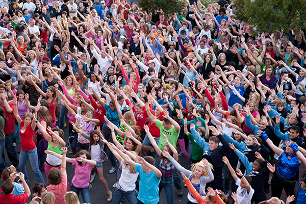 Flash Mob At The Gym